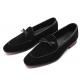 Black Suede Pointed Head Mens Prom Loafers Dress Shoes Loafers Zvoof