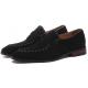 Black Suede Stitches Dapper Mens Loafers Dress Shoes Loafers Zvoof