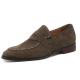 Brown Khaki Suede Stitches Dapper Mens Loafers Dress Shoes Loafers Zvoof