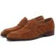 Brown Suede Stitches Dapper Mens Loafers Dress Shoes Loafers Zvoof
