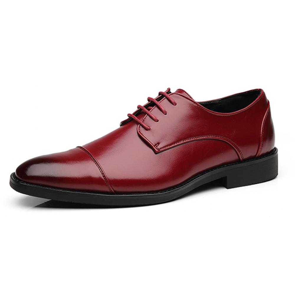 Burgundy Lace Up Dapper Mens Oxfords Loafers Dress Shoes ...