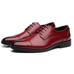 Burgundy Lace Up Dapper Mens Oxfords Loafers Dress Shoes