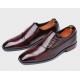Burgundy Side Lace Up Blunt Head Mens Loafers Dress Shoes Loafers Zvoof