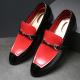 Red Black Classy Horsebit Dapper Mens Loafers Flats Dress Shoes Loafers Zvoof