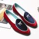Red Blue Mini Bow Velvet Mens Loafers Flats Dress Shoes Loafers Zvoof