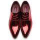 Red Metallic Mirror Pointed Head Lace Up Mens Oxfords Shoes Oxfords Zvoof