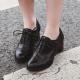 Black Baroque Vintage Lace Up High Heels Oxfords Shoes High Heels Zvoof
