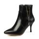 Black Side V Zippers Womens Stiletto High Heels Ankle Boots Shoes High Heels Zvoof