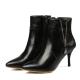Black Side V Zippers Womens Stiletto High Heels Ankle Boots Shoes High Heels Zvoof