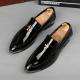 Black Patent Gold Cross Prom Business Mens Loafers Dress Shoes Loafers Zvoof
