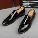 Black Patent Gold Cross Prom Business Mens Loafers Dress Shoes Loafers Zvoof