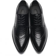 Black Lace Up Pointed Head Formal Mens Oxfords Dress Shoes