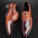 Brown Lace Up Pointed Head Formal Mens Oxfords Dress Shoes Oxfords Zvoof