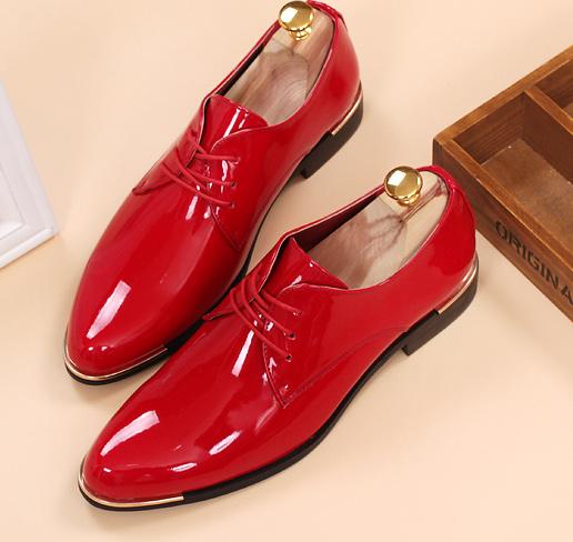 Regeneration diagonal konjugat Red Patent Dapper Mens Prom Oxfords Business Dress Shoes ...