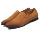 Yellow Brown Suede Dapper Mens Prom Loafers Dress Shoes Loafers Zvoof