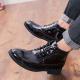 Black Patent Mens Baroque Wingtip Booties Ankle Boots Shoe Men s Boots Zvoof