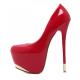 Red Patent Glossy Party Platforms Super High Stiletto Heels Shoes Super High Heels Zvoof