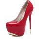 Red Patent Glossy Party Platforms Super High Stiletto Heels Shoes Super High Heels Zvoof