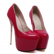 Red Patent Sexy Platforms Swirl Super High Stiletto Heels Shoes