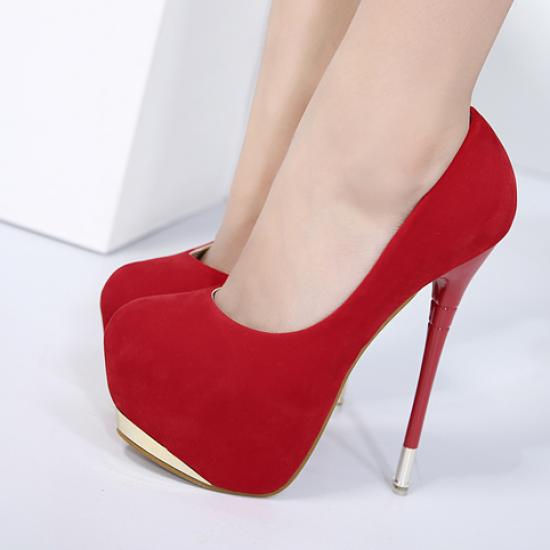 Red Suede Party Platforms Super High Stiletto Heels Shoes ...