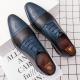 Blue Black Lace Up Pointed Head Mens Oxfords Dress Shoes Oxfords Zvoof