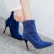 Blue Bling Bling Stretchy Ankle Stiletto High Heels Boots High Heels Zvoof