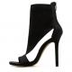 Black Bandages T Strap Stiletto High Heels Sandals Shoes Sandals Zvoof