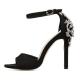 Black Diamantes Crystals Bling Party High Stiletto Heels Sandals Shoes Sandals Zvoof