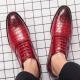 Red Croc Lace Up Formal Dapper Mens Formal Oxfords Dress Shoes Oxfords Zvoof