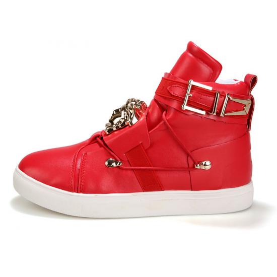 Red Gold Medusa High Top Punk Rock Mens Sneakers Shoes S ...