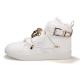 White Gold Medusa High Top Punk Rock Mens Sneakers Shoes Sneakers Zvoof