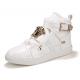 White Gold Medusa High Top Punk Rock Mens Sneakers Shoes Sneakers Zvoof