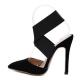 Black Suede Ankle Cross Stiletto High Heels Sandals Shoes High Heels Zvoof