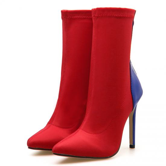 Red Blue Party Stage Stiletto High Heels Boots Shoes High Heels Zvoof