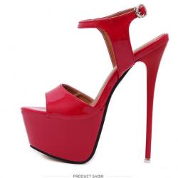 Red Patent Sexy Platforms Stage Super High Stiletto Heels Shoes
