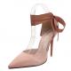 Pink Satin Ankle Straps Bow Evening Stiletto High Heels Sandals Shoes Sandals Zvoof