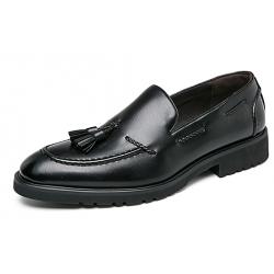 Black Tassels Prom Dapper Mens Loafers Flats Dress Shoes