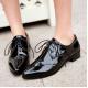 Black Patent Glossy Wingtip Pointed Head Lace Up Oxfords Shoes Oxfords Zvoof