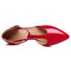 Red Patent Glossy T Strap Pointed Head High Heels Mary Jane Shoes Mary Jane Zvoof