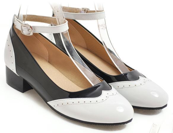 black and white mary janes