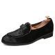 Black Velvet Bow Formal Prom Mens Loafers Party Dress Shoes Loafers Zvoof