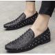 Black Glitters Spikes Rivets Studs Punk Rock Mens Loafers Prom Shoes Loafers Zvoof